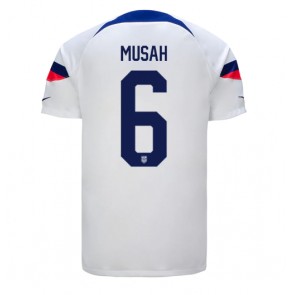 Lacne Muži Futbalové dres Spojené štáty Yunus Musah #6 MS 2022 Krátky Rukáv - Domáci